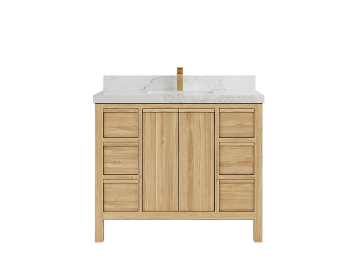 Elizabeth Teak Wood 42 in. W x 22 in. D Single Sink Bathroom Vanity - photo 10