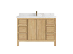 Elizabeth Teak Wood 48 in. W x 22 in. D Single Sink Bathroom Vanity - photo 10