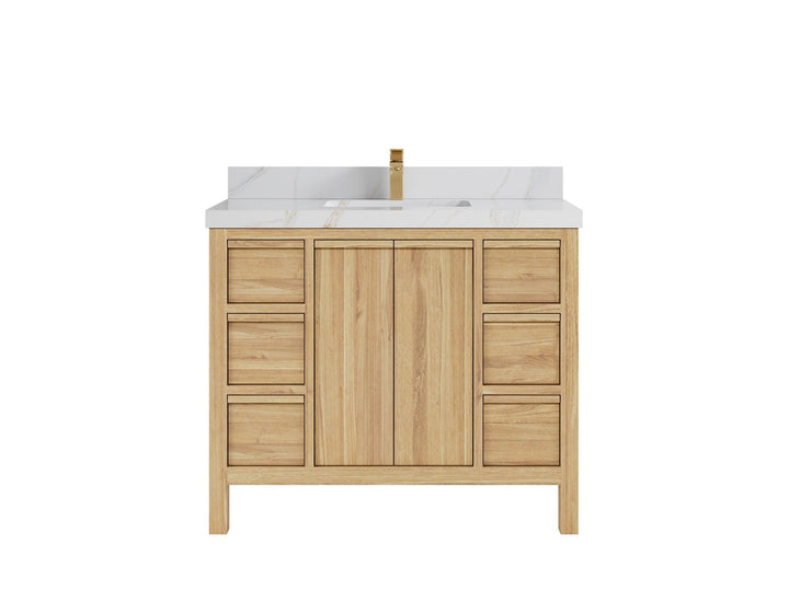 Elizabeth Teak Wood 42 in. W x 22 in. D Single Sink Bathroom Vanity - photo 12