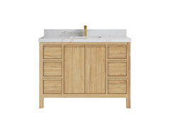 Elizabeth Teak Wood 48 in. W x 22 in. D Single Sink Bathroom Vanity - photo 12