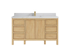 Elizabeth Teak Wood 60 in. W x 22 in. D Single Sink Bathroom Vanity - photo 14