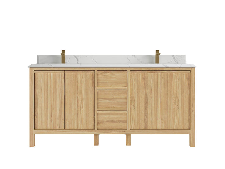 Elizabeth Teak Wood 72 in. W x 22 in. D Double Sink Bathroom Vanity - photo 15