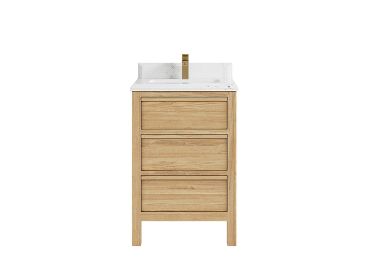 Elizabeth Teak Wood 24 in. W x 22 in. D Single Sink Bathroom Vanity - photo 16