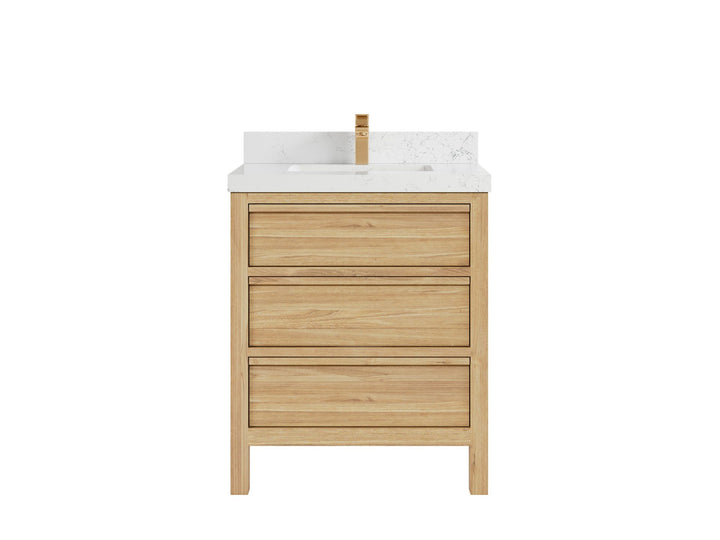 Elizabeth Teak Wood 30 in. W x 22 in. D Single Sink Bathroom Vanity - photo 18