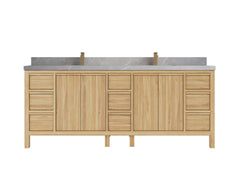 Elizabeth Teak Wood 84 in. W x 22 in. D Double Sink Bathroom Vanity - photo 19