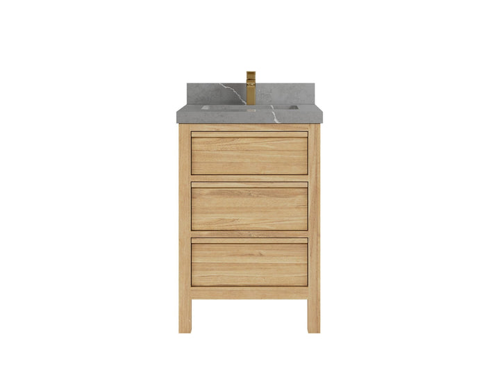 Elizabeth Teak Wood 24 in. W x 22 in. D Single Sink Bathroom Vanity - photo 20