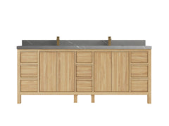 Elizabeth Teak Wood 84 in. W x 22 in. D Double Sink Bathroom Vanity - photo 20