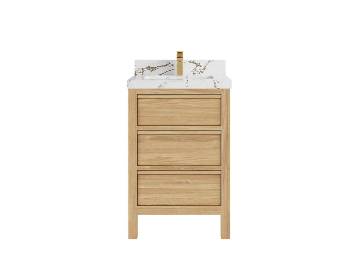 Elizabeth Teak Wood 24 in. W x 22 in. D Single Sink Bathroom Vanity - photo 21