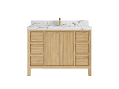 Elizabeth Teak Wood 48 in. W x 22 in. D Single Sink Bathroom Vanity - photo 21