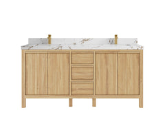 Elizabeth Teak Wood 72 in. W x 22 in. D Double Sink Bathroom Vanity - photo 21