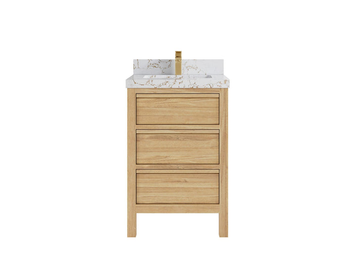 Elizabeth Teak Wood 24 in. W x 22 in. D Single Sink Bathroom Vanity - photo 22