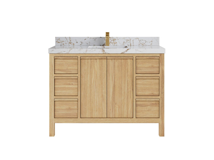Elizabeth Teak Wood 48 in. W x 22 in. D Single Sink Bathroom Vanity - photo 22