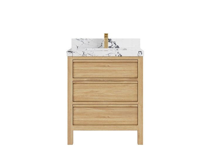 Elizabeth Teak Wood 30 in. W x 22 in. D Single Sink Bathroom Vanity - photo 23