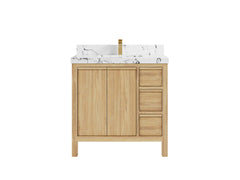 Elizabeth Teak Wood 36 in. W x 22 in. D Center Sink Bathroom Vanity - photo 22
