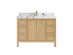 Elizabeth Teak Wood 48 in. W x 22 in. D Single Sink Bathroom Vanity - photo 23