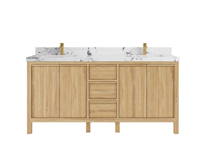 Elizabeth Teak Wood 72 in. W x 22 in. D Double Sink Bathroom Vanity - photo 23