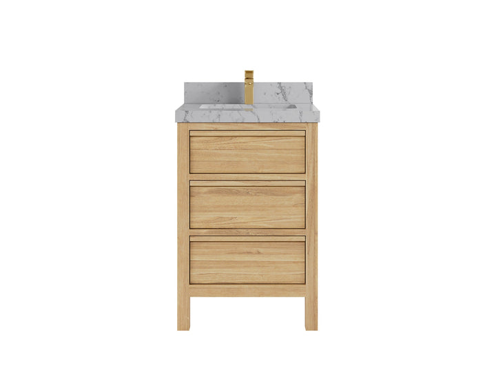 Elizabeth Teak Wood 24 in. W x 22 in. D Single Sink Bathroom Vanity - photo 24