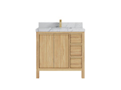 Elizabeth Teak Wood 36 in. W x 22 in. D Center Sink Bathroom Vanity - photo 23