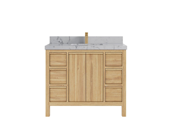 Elizabeth Teak Wood 42 in. W x 22 in. D Single Sink Bathroom Vanity - photo 24