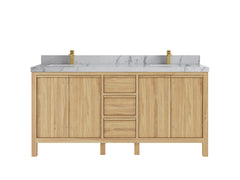 Elizabeth Teak Wood 72 in. W x 22 in. D Double Sink Bathroom Vanity - photo 24
