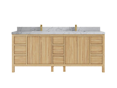 Elizabeth Teak Wood 84 in. W x 22 in. D Double Sink Bathroom Vanity - photo 24