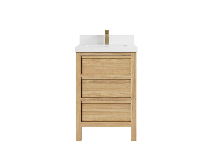 Elizabeth Teak Wood 24 in. W x 22 in. D Single Sink Bathroom Vanity - photo 25