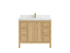 Elizabeth Teak Wood 42 in. W x 22 in. D Single Sink Bathroom Vanity - photo 25