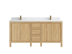 Elizabeth Teak Wood 72 in. W x 22 in. D Double Sink Bathroom Vanity - photo 25