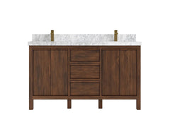 Elizabeth Teak Wood 60 in. W x 22 in. D Double Sink Bathroom Vanity - photo 12