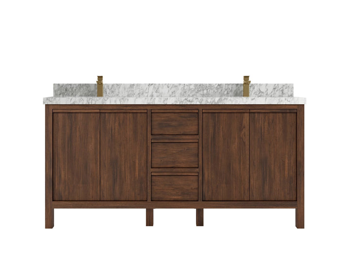 Elizabeth Teak Wood 72 in. W x 22 in. D Double Sink Bathroom Vanity - photo 13