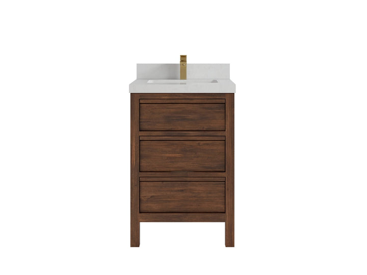 Elizabeth Teak Wood 24 in. W x 22 in. D Single Sink Bathroom Vanity - photo 14
