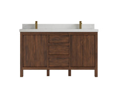 Elizabeth Teak Wood 60 in. W x 22 in. D Double Sink Bathroom Vanity - photo 13