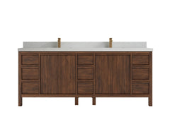 Elizabeth Teak Wood 84 in. W x 22 in. D Double Sink Bathroom Vanity - photo 14