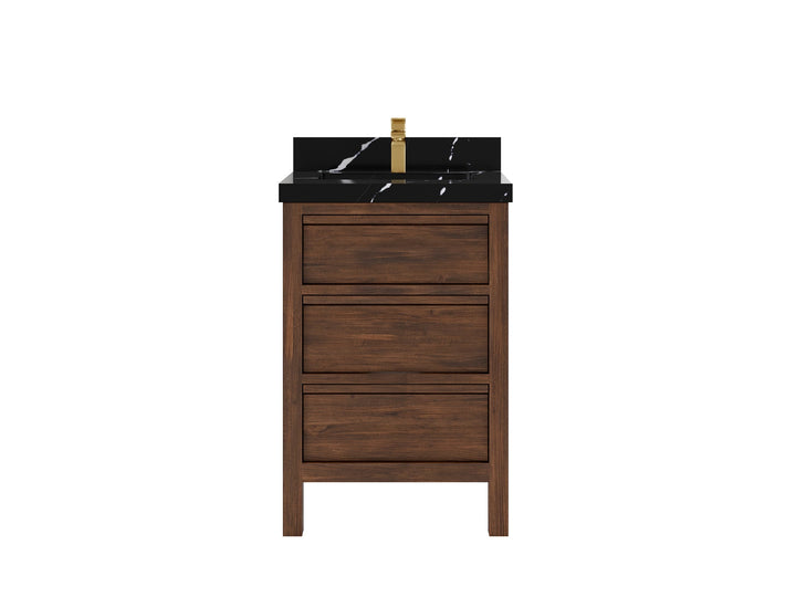 Elizabeth Teak Wood 24 in. W x 22 in. D Single Sink Bathroom Vanity - photo 7