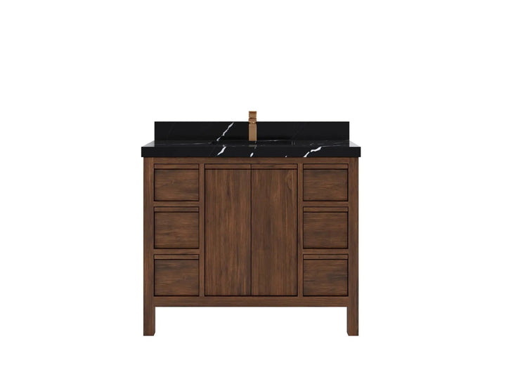 Elizabeth Teak Wood 42 in. W x 22 in. D Single Sink Bathroom Vanity - photo 7