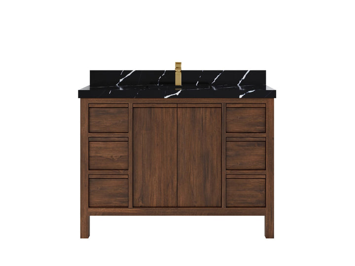 Elizabeth Teak Wood 48 in. W x 22 in. D Single Sink Bathroom Vanity - photo 7