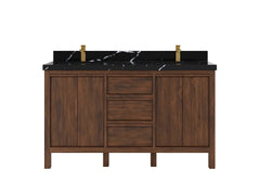 Elizabeth Teak Wood 60 in. W x 22 in. D Double Sink Bathroom Vanity - photo 7