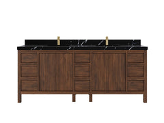 Elizabeth Teak Wood 84 in. W x 22 in. D Double Sink Bathroom Vanity - photo 7