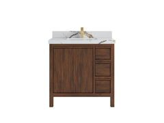 Elizabeth Teak Wood 36 in. W x 22 in. D Center Sink Bathroom Vanity - photo 7