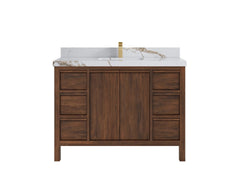 Elizabeth Teak Wood 48 in. W x 22 in. D Single Sink Bathroom Vanity - photo 8