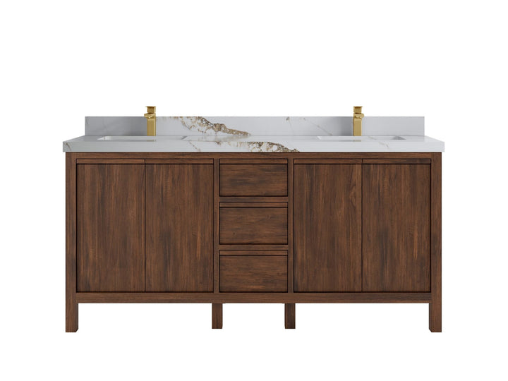 Elizabeth Teak Wood 72 in. W x 22 in. D Double Sink Bathroom Vanity - photo 8