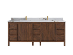 Elizabeth Teak Wood 84 in. W x 22 in. D Double Sink Bathroom Vanity - photo 8