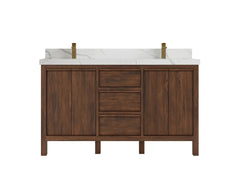 Elizabeth Teak Wood 60 in. W x 22 in. D Double Sink Bathroom Vanity - photo 9