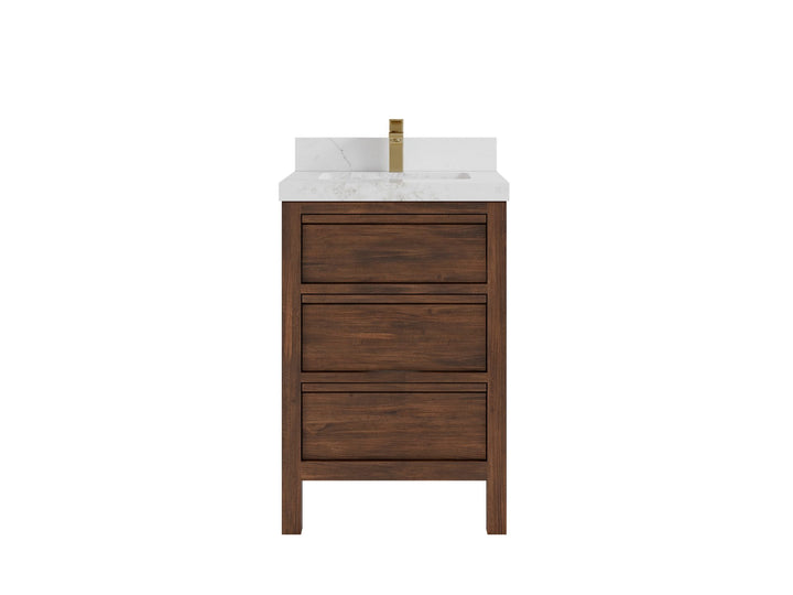 Elizabeth Teak Wood 24 in. W x 22 in. D Single Sink Bathroom Vanity - photo 10