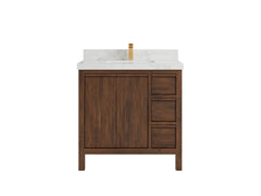 Elizabeth Teak Wood 36 in. W x 22 in. D Center Sink Bathroom Vanity - photo 9