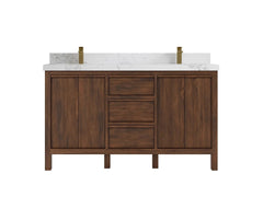 Elizabeth Teak Wood 60 in. W x 22 in. D Double Sink Bathroom Vanity - photo 10