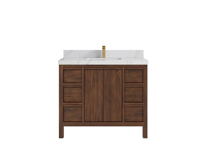 Elizabeth Teak Wood 42 in. W x 22 in. D Single Sink Bathroom Vanity - photo 12