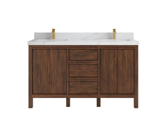 Elizabeth Teak Wood 60 in. W x 22 in. D Double Sink Bathroom Vanity - photo 11