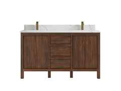 Elizabeth Teak Wood 60 in. W x 22 in. D Double Sink Bathroom Vanity - photo 14