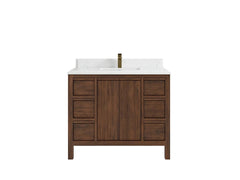 Elizabeth Teak Wood 42 in. W x 22 in. D Single Sink Bathroom Vanity - photo 16